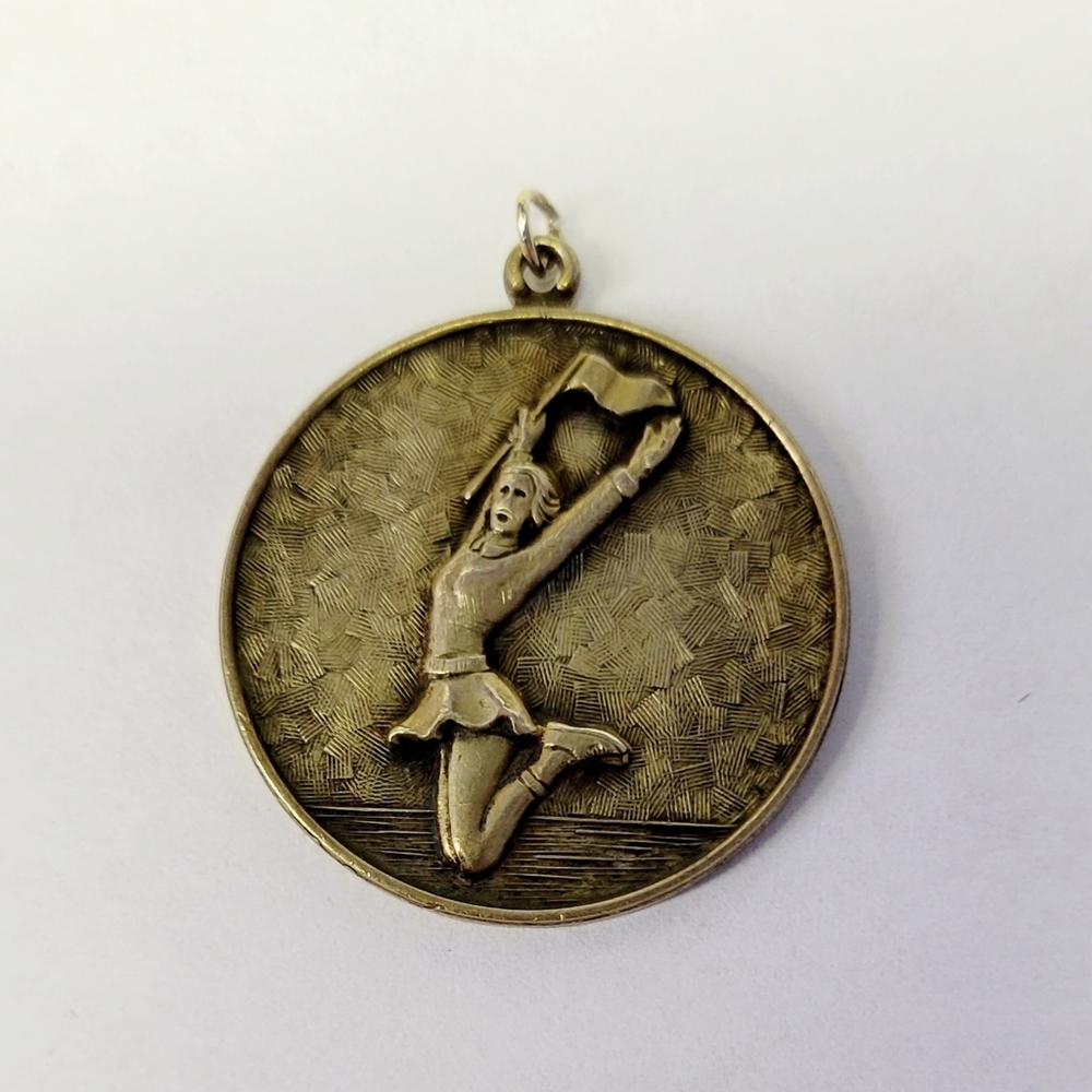 🌷3/$25 Vintage brass cheerleader or colorguard charm